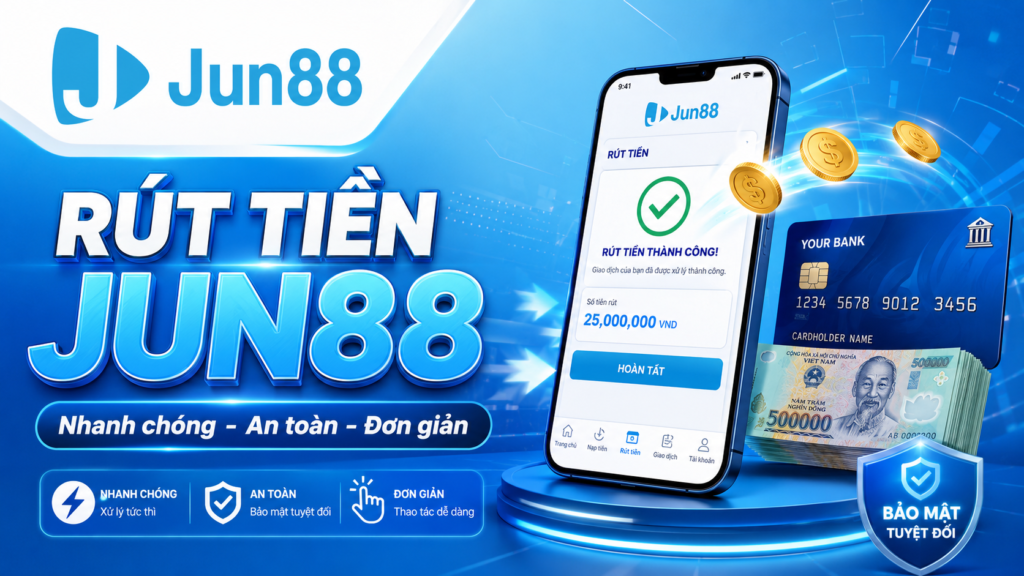 Hướng dẫn cách rút tiền Jun88 chi tiết